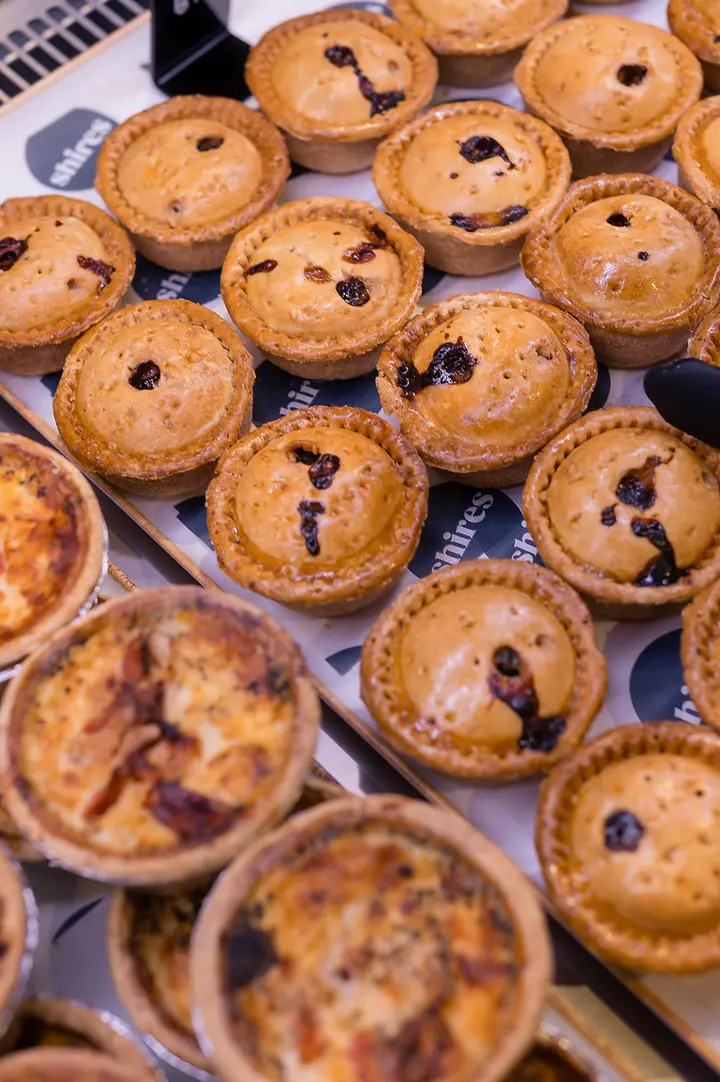 A tray of fresh pies